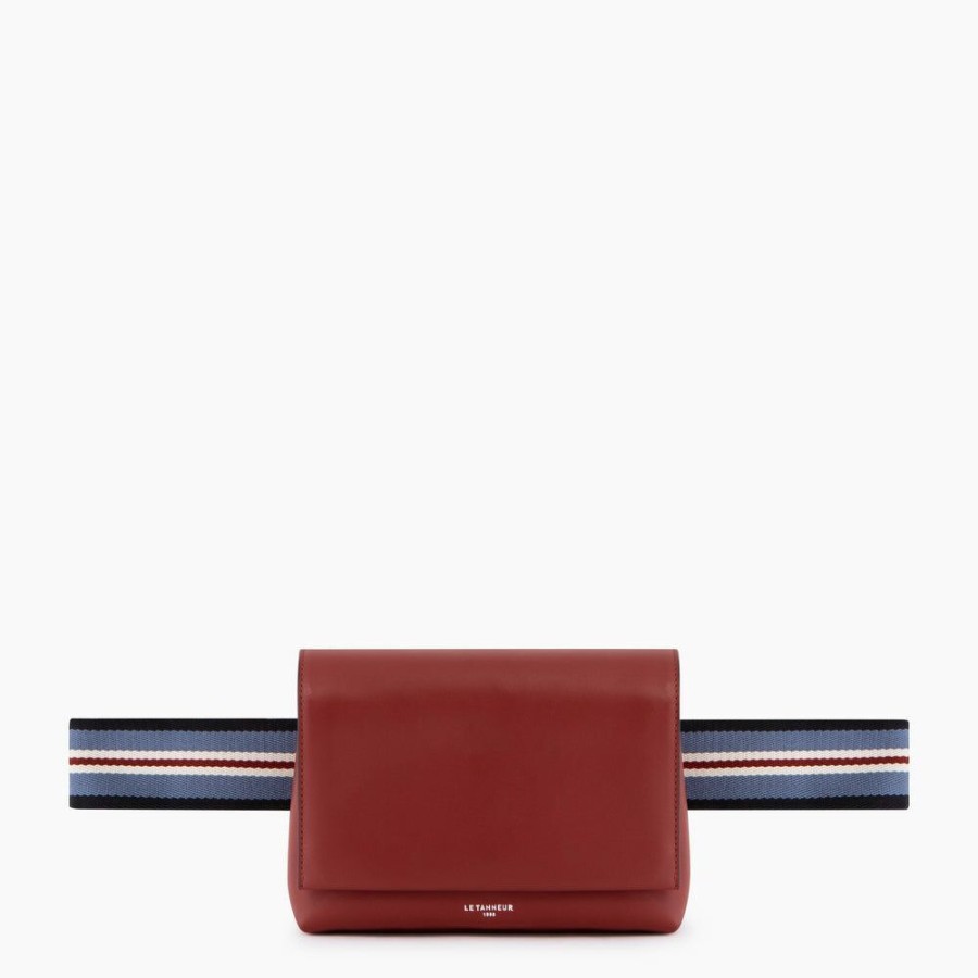 Femme le tanneur Pochettes | Sac Ceinture Iris En Cuir Lisse Rouge