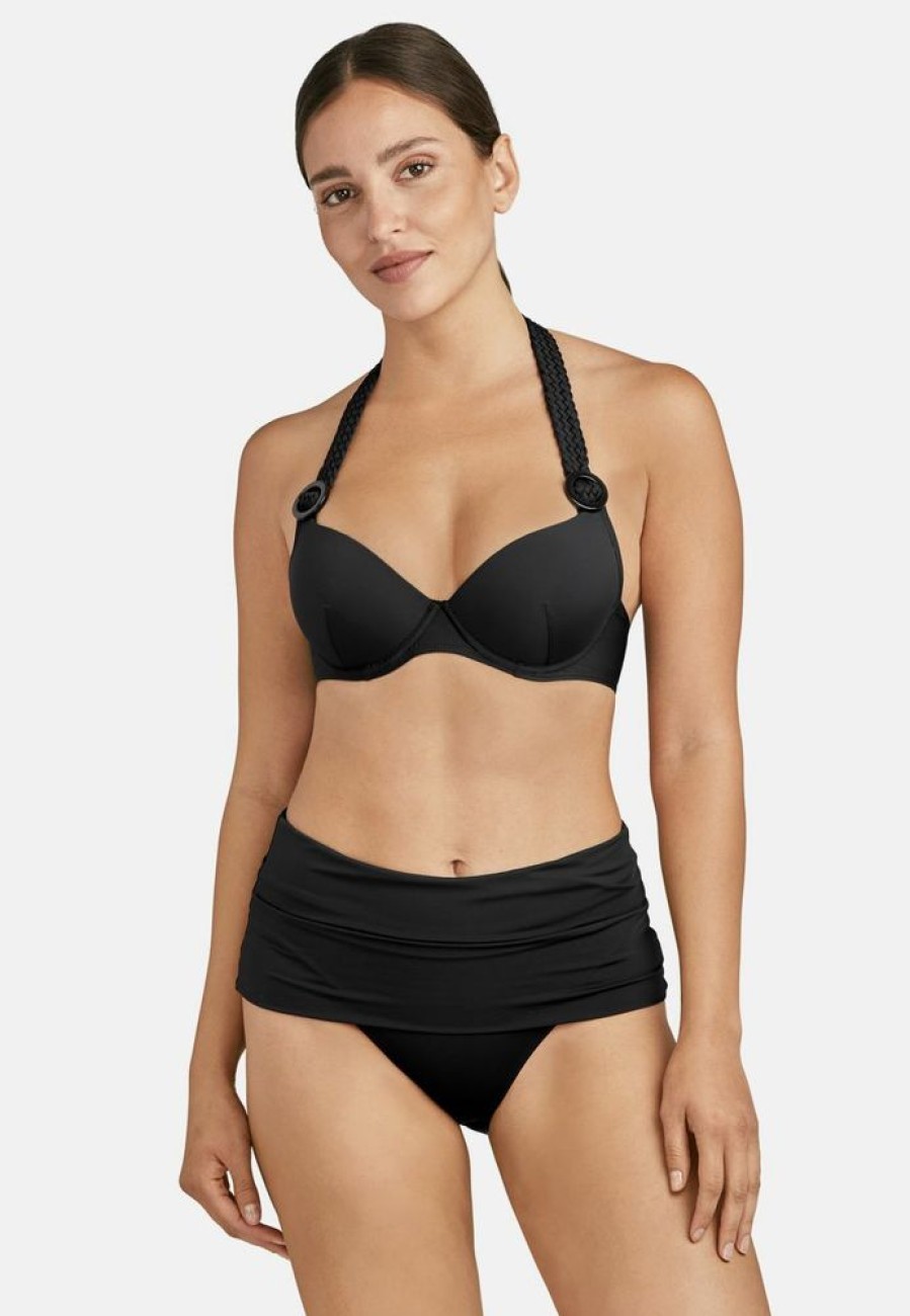 Femme aubade Soutien-Gorges | Haut De Maillot De Bain Push-Up La Plage Ensoleillee Noir