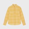 Femme figaret Chemises & Blouses | Chemise Demi A Carreaux Safran Jaune