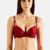 Femme aubade Soutien-Gorges | Soutien-Gorge Push-Up Coque La Belle Etoile Rouge