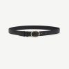 Femme gerard darel Ceintures | Ceinture Lina Fine En Cuir De Veau Lina Noir