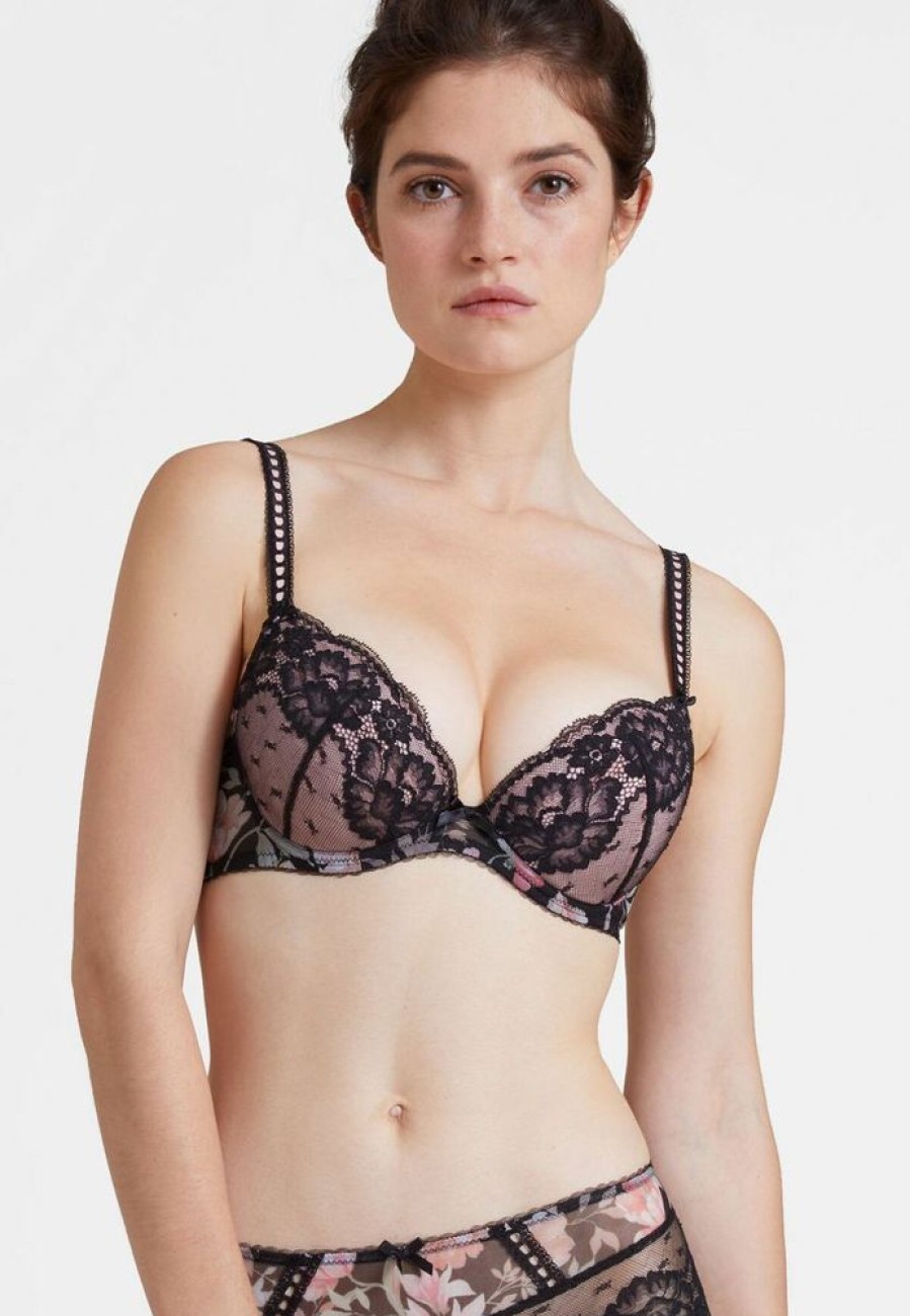 Femme aubade Soutien-Gorges | Soutien-Gorge Push-Up Magic Garden Noir