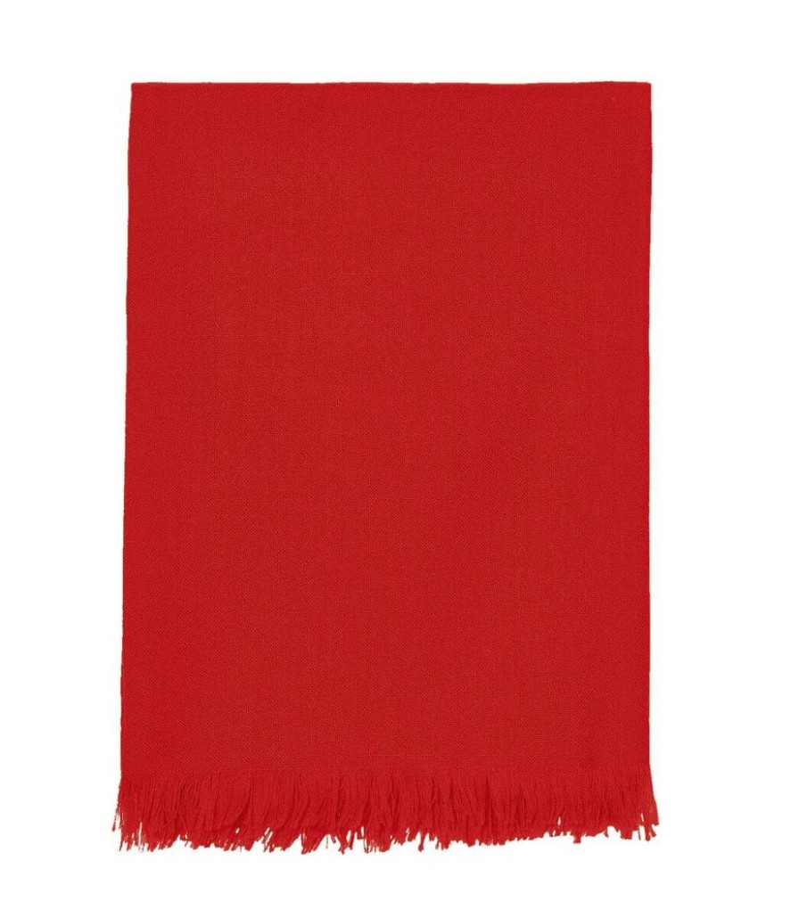 Femme eric bompard Echarpes & Foulards | Etole Voile De Cachemire 180 Cm X 85 Cm - Accessoires - Rubis Rouge