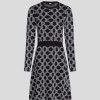 Femme karl lagerfeld Robes & Jupes | Kl Monogram Flare Dress Noir