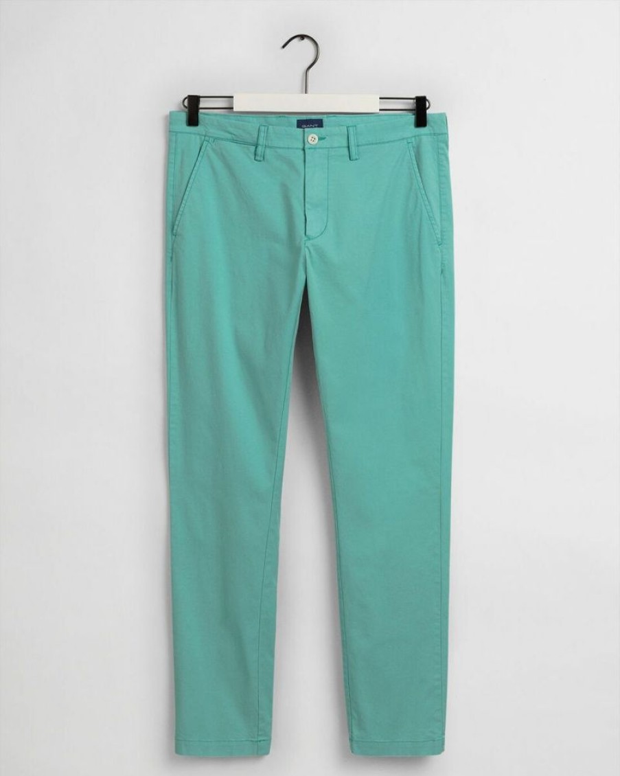 Homme gant Pantalons | Hallden Slim Fit Sunfaded Chinos