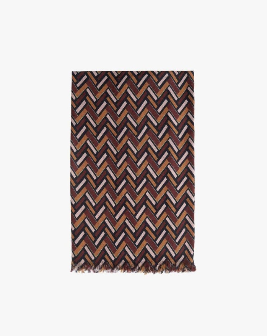 Femme eric bompard Echarpes & Foulards | Etole Imprime Chevrons 180 Cm X 85 Cm - Accessoires - Multicoloris Multicolore