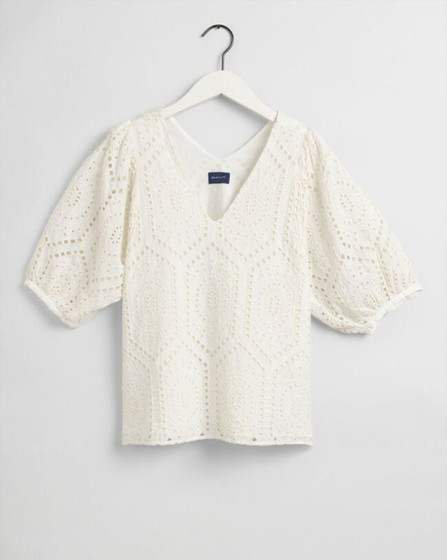 Femme gant T-Shirts | Broderie Anglaise Top