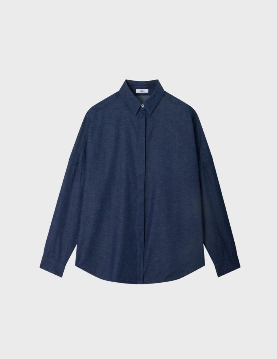 Femme figaret Chemises & Blouses | Chemise Oversize Celina En Denim Bleu