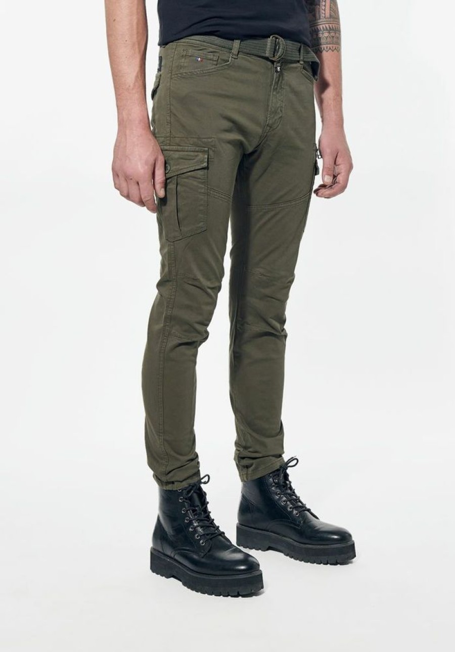 Homme kaporal Pantalons | Pantalon Slim Homme Vert