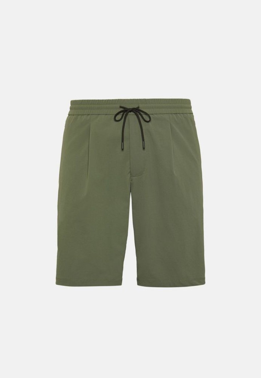 Homme boggi milano Pantalons | Bermuda En Nylon Recycle Extensible Vert