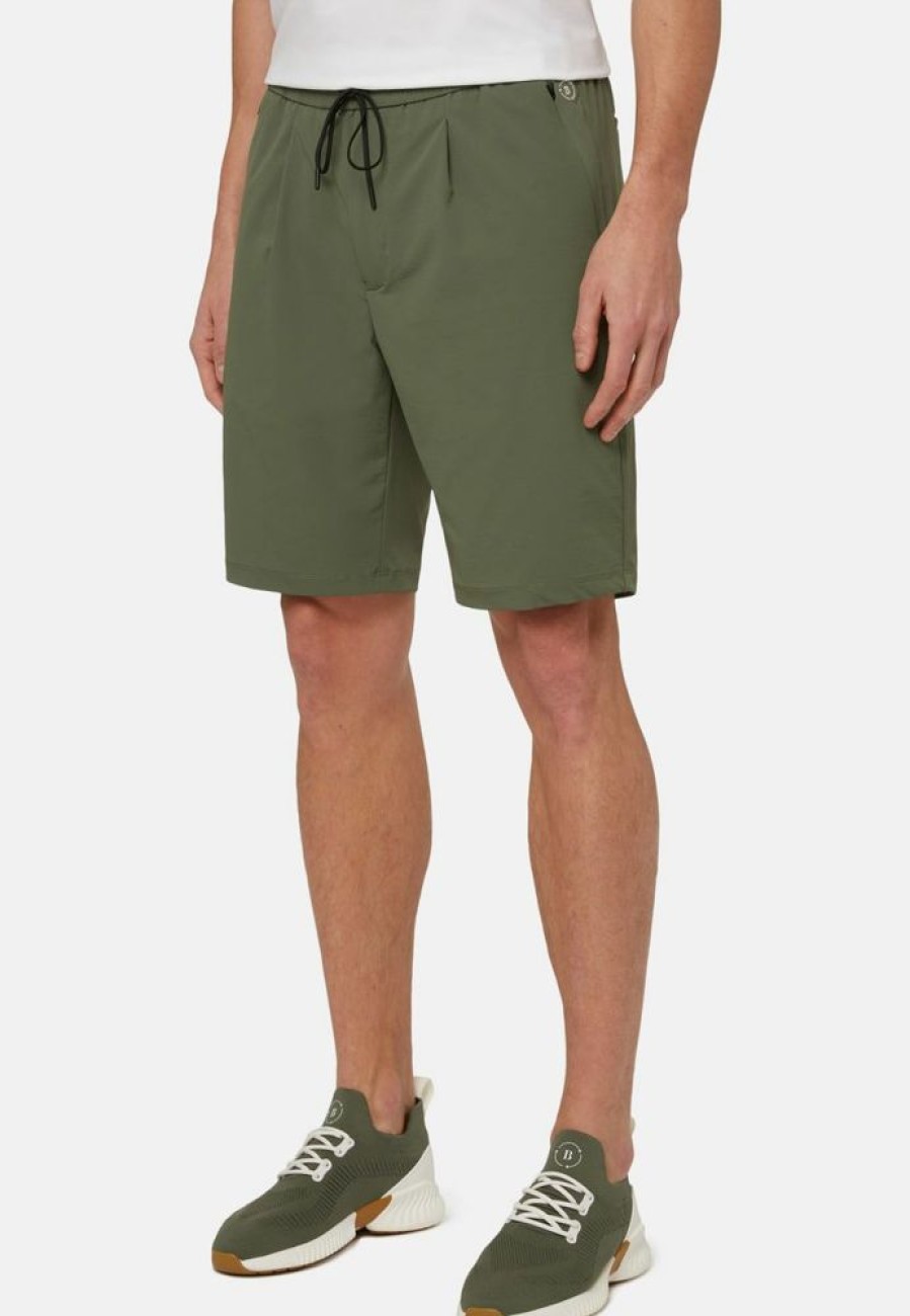 Homme boggi milano Pantalons | Bermuda En Nylon Recycle Extensible Vert