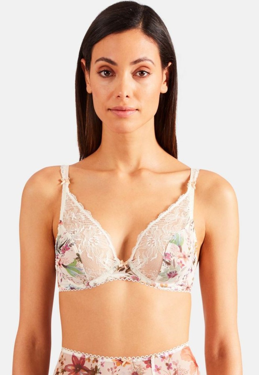 Femme aubade Soutien-Gorges | Soutien-Gorge Triangle Avec Armatures Reine Des Pres Blanc