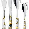 Maison wmf Art De La Table | Couverts Enfants Minions - 4 Pieces