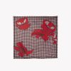 Femme eric bompard Echarpes & Foulards | Carre Soie Imprime Petunia 90 Cm X 90 Cm - Accessoires - Lipstick Orange