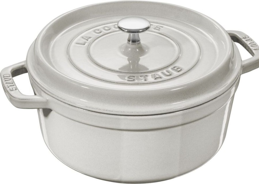 Maison staub Cuisine | Cocotte 24 Cm, Rond(E), Truffe Blanche, Fonte, Second Choix Noir