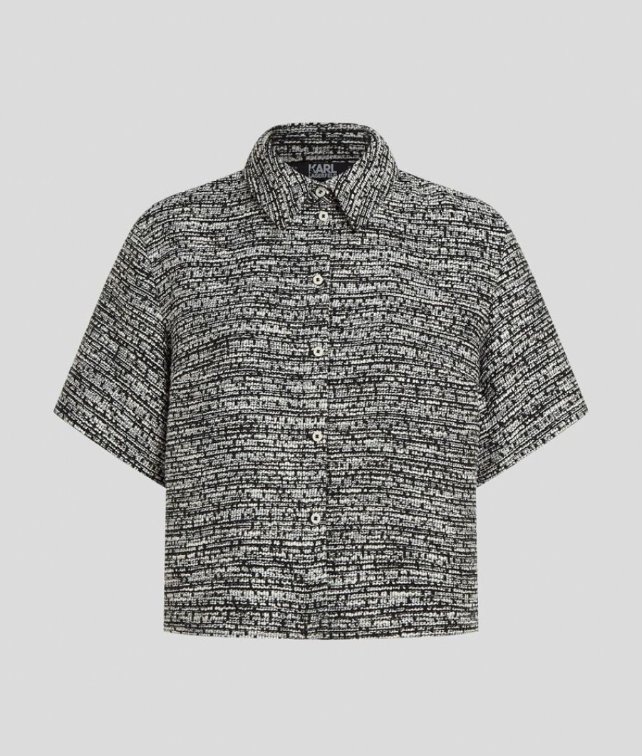 Femme karl lagerfeld T-Shirts | Boucle Shirt Top Gris