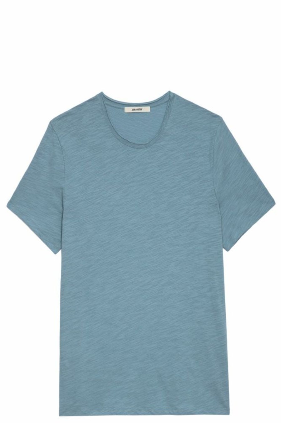 Homme zadig&voltaire T-Shirts | T-Shirt Toby Flamme Bleu