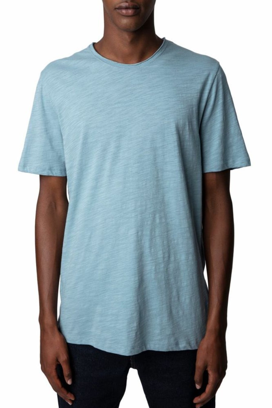 Homme zadig&voltaire T-Shirts | T-Shirt Toby Flamme Bleu