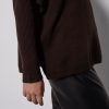 Femme notshy Pulls & Gilets | Pull Poncho Cachemire Faustine Brun Chine Marron