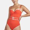 Femme aubade Maillots De Bain | Maillot De Bain Une Piece La Baie Des Vagues Rouge