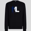 Homme karl lagerfeld Vetements | Degrade Flock Logo Sweat Noir