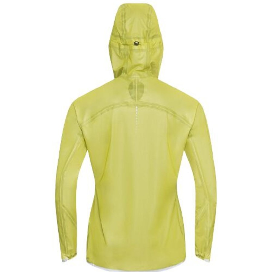 Femme odlo Vetements | Veste De Running Impermeable Zeroweight Dual Dry Pour Femme Jaune