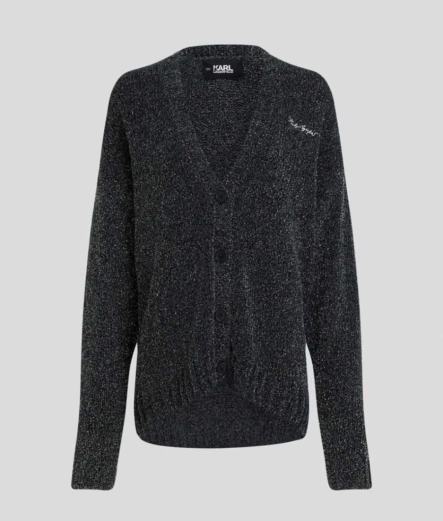 Homme karl lagerfeld Pulls & Gilets | Sparkle Yarn Cardigan Gris