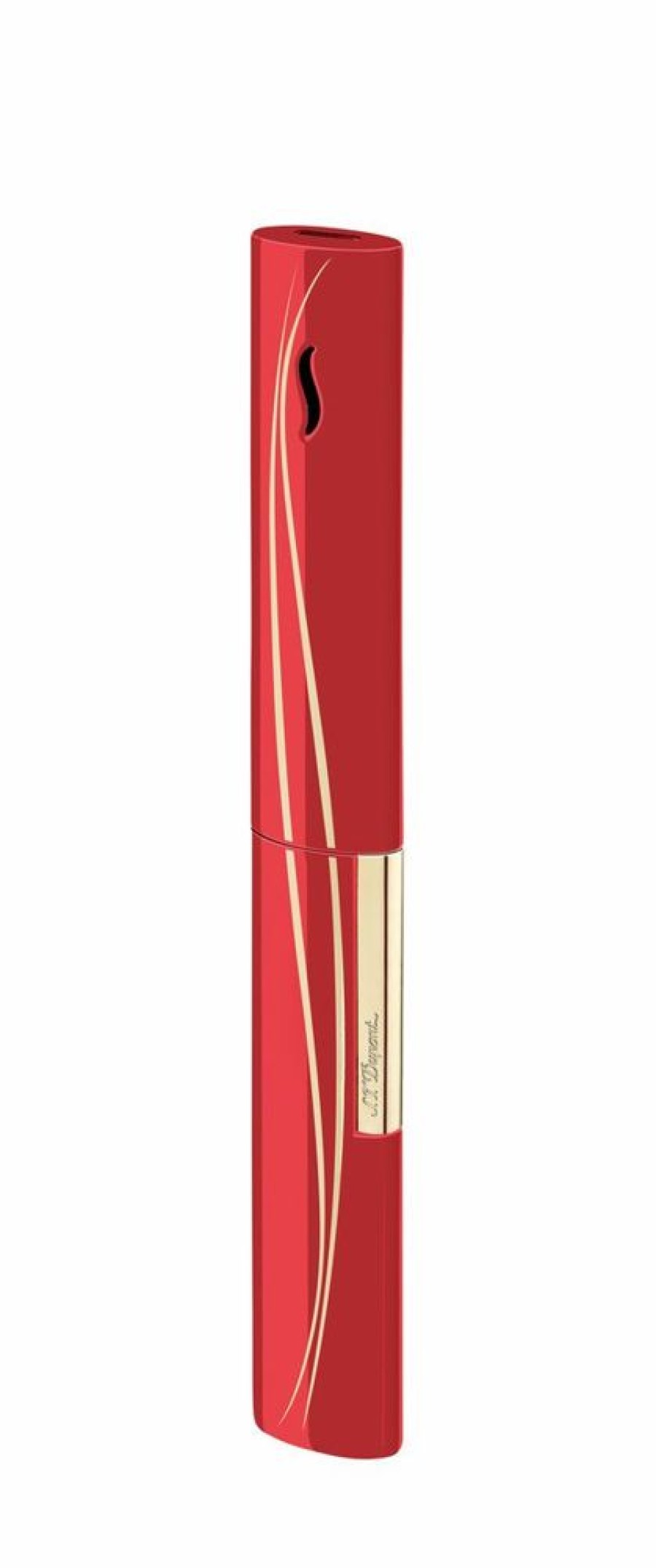 Homme s.t. dupont Briquet | Briquet De Table The Wand Ondulations S - Or Rouge