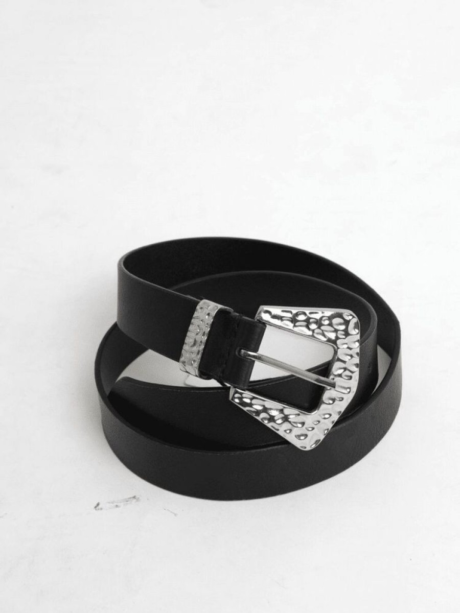 Femme berenice Ceintures | Ceinture Cuir Boucle Metal Noir