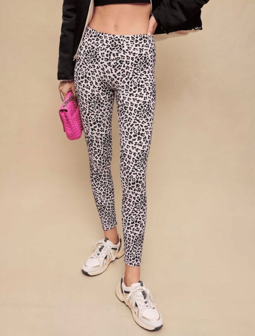 Femme maje Pantalons | Legging Imprime Leopard Rose