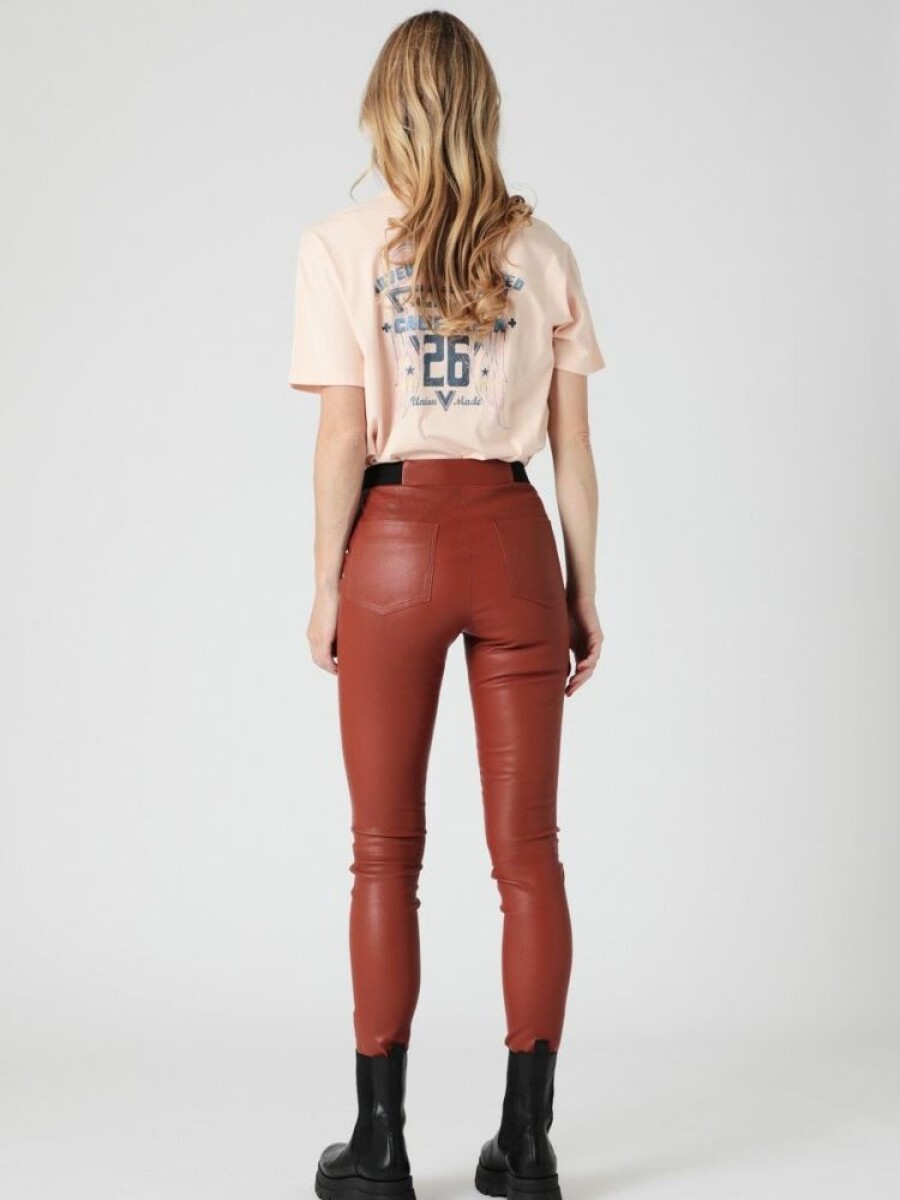 Femme berenice Leggings | Legging En Simili Cuir Marron