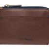 Homme s.t. dupont Petite Maroquinerie | Porte-Monnaie Line D Slim Bleu Marron