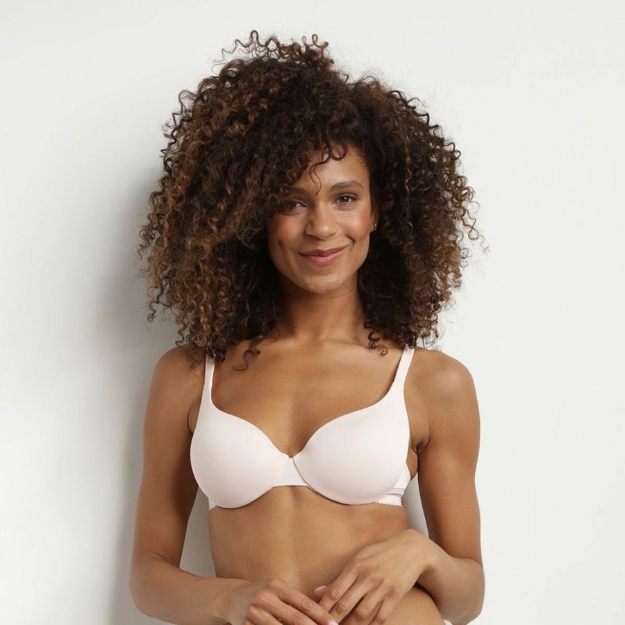 Femme dim Soutien-Gorges | Soutien-Gorge Corbeille Ampliforme Ballerine Invisifree De Dim Soutien-Gorge Rose