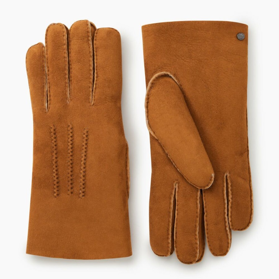 Homme le tanneur Petite Maroquinerie | Gants Homme En Cuir D'Agneau Retourne Marron