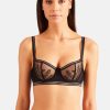 Femme aubade Soutien-Gorges | Soutien-Gorge Corbeille Jardin Ephemere Noir