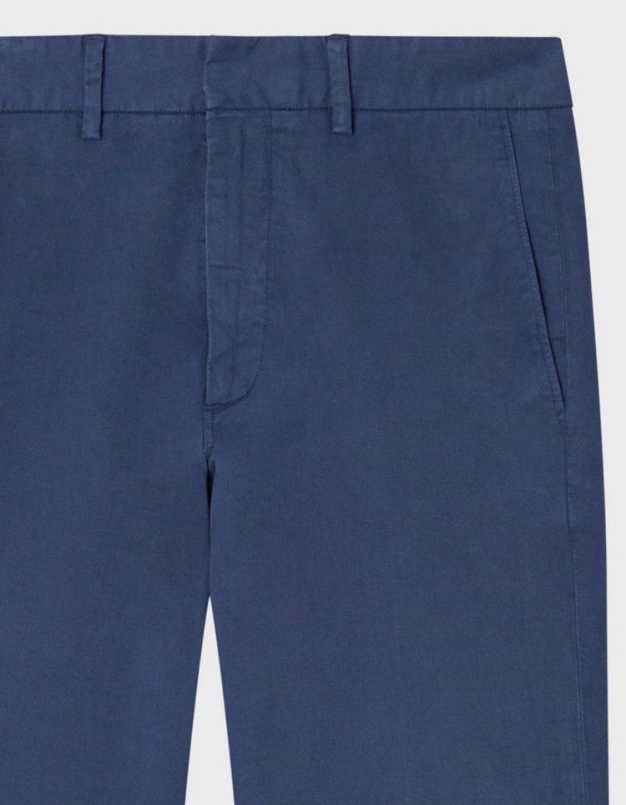 Homme figaret Pantalons | Chino Maxence En Coton Bleu