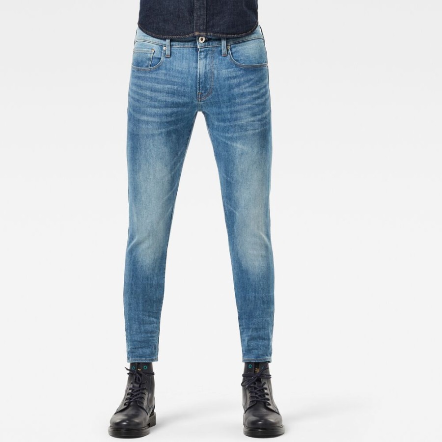 Homme g-star Pantalons | Jean 3301 Mid Skinny Bleu