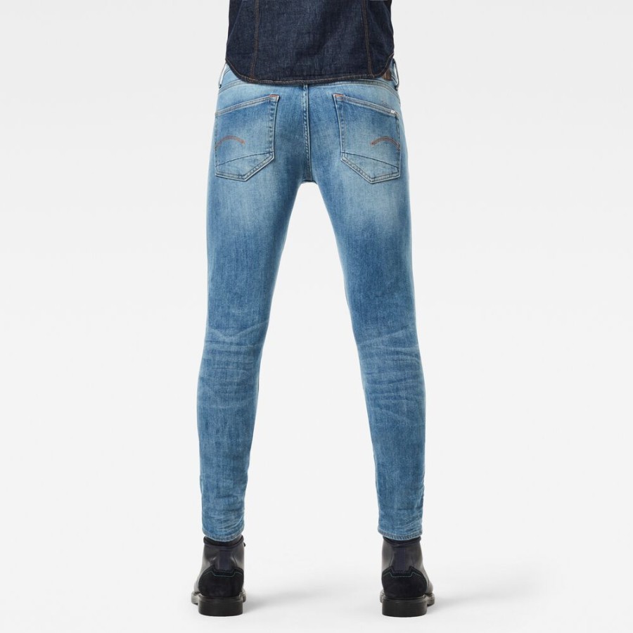 Homme g-star Pantalons | Jean 3301 Mid Skinny Bleu