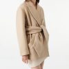 Femme iro Manteaux & Vestes | Manteau Court Ceinture Oneria Beige