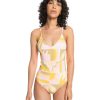 Femme quiksilver Maillots De Bain | Eqwx103052-Nhk6 - Classic V One Piece Aop Jaune