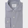 Homme figaret Chemises | Chemise Semi-Ajustee Rayee Marine Bleu