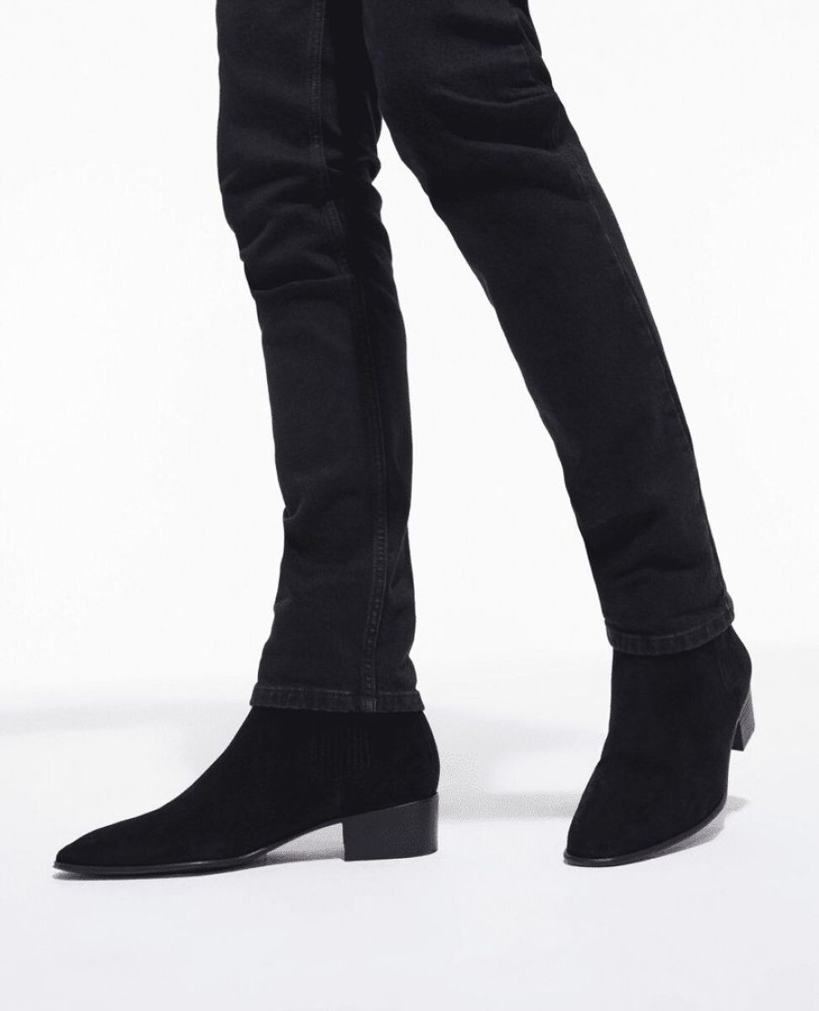 Femme the kooples Bottines & Boots | Bottines Chelsea En Daim Noir