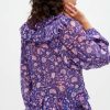 Femme maje T-Shirts | Top En Viscose Imprimee Dahlia Violet