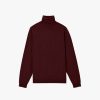 Homme eric bompard Pulls & Gilets | Col Roule Ultrafin - Homme - Azuki Bordeaux