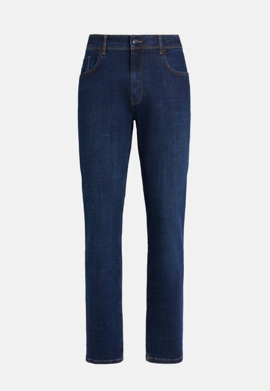 Homme boggi milano Pantalons | Jean En Denim Extensible Fonce Bleu