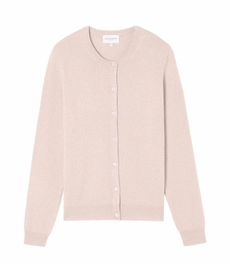 Homme eric bompard Pulls & Gilets | Cardigan Classique - Femme - Aubepine Chine Rose