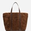 Femme vanessa bruno Sacs | Cabas L En Fausse Fourrure Marron