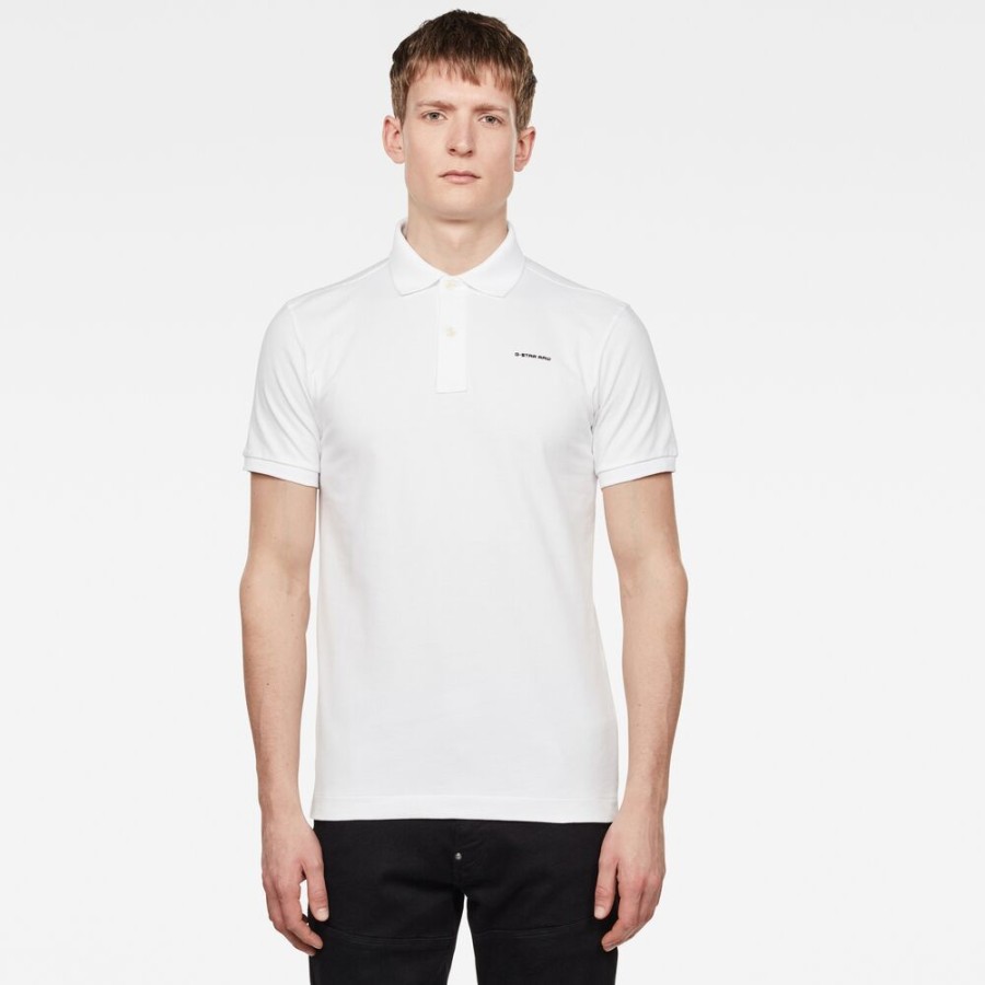 Homme g-star T-Shirts | Polo Oluv Blanc