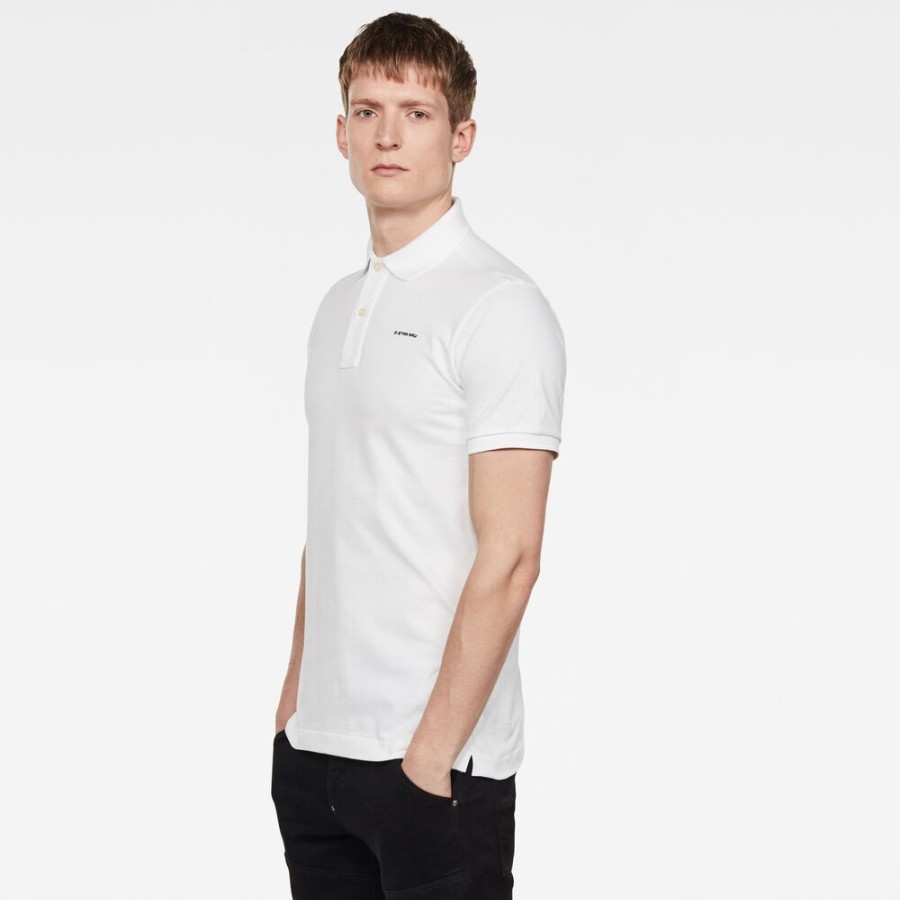 Homme g-star T-Shirts | Polo Oluv Blanc