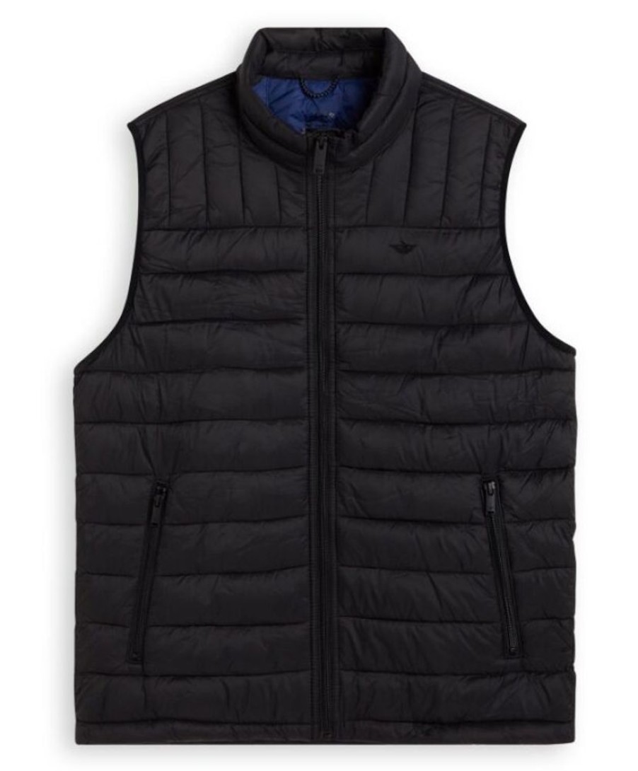 Homme dockers T-Shirts | Giii Nylon Packable Vest Black .